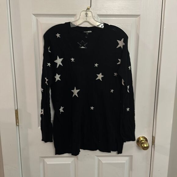 Isabella Oliver Annora Black Wool Blend Star Print V-Neck Maternity Sweater M - Picture 4 of 6